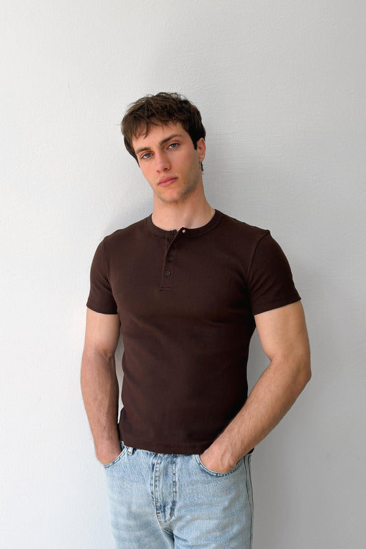 Buttoned Corduroy T-shirt