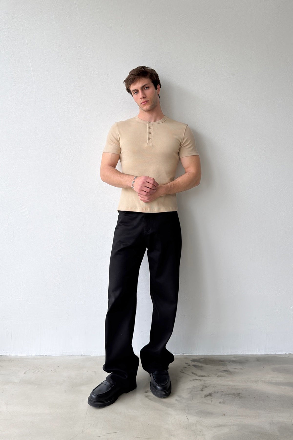 Buttoned Corduroy T-shirt