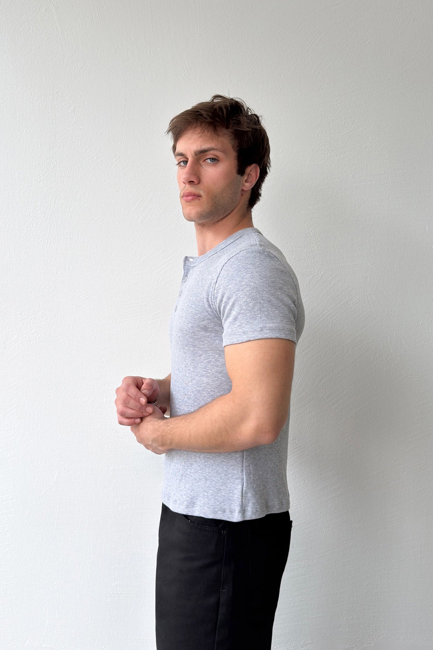 Buttoned Corduroy T-shirt