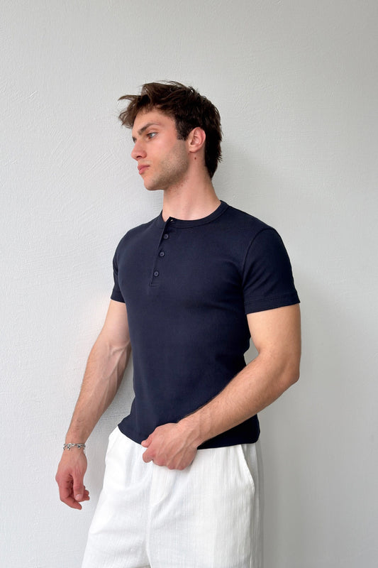 Buttoned Corduroy T-shirt