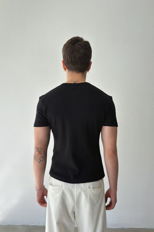 Buttoned Corduroy T-shirt