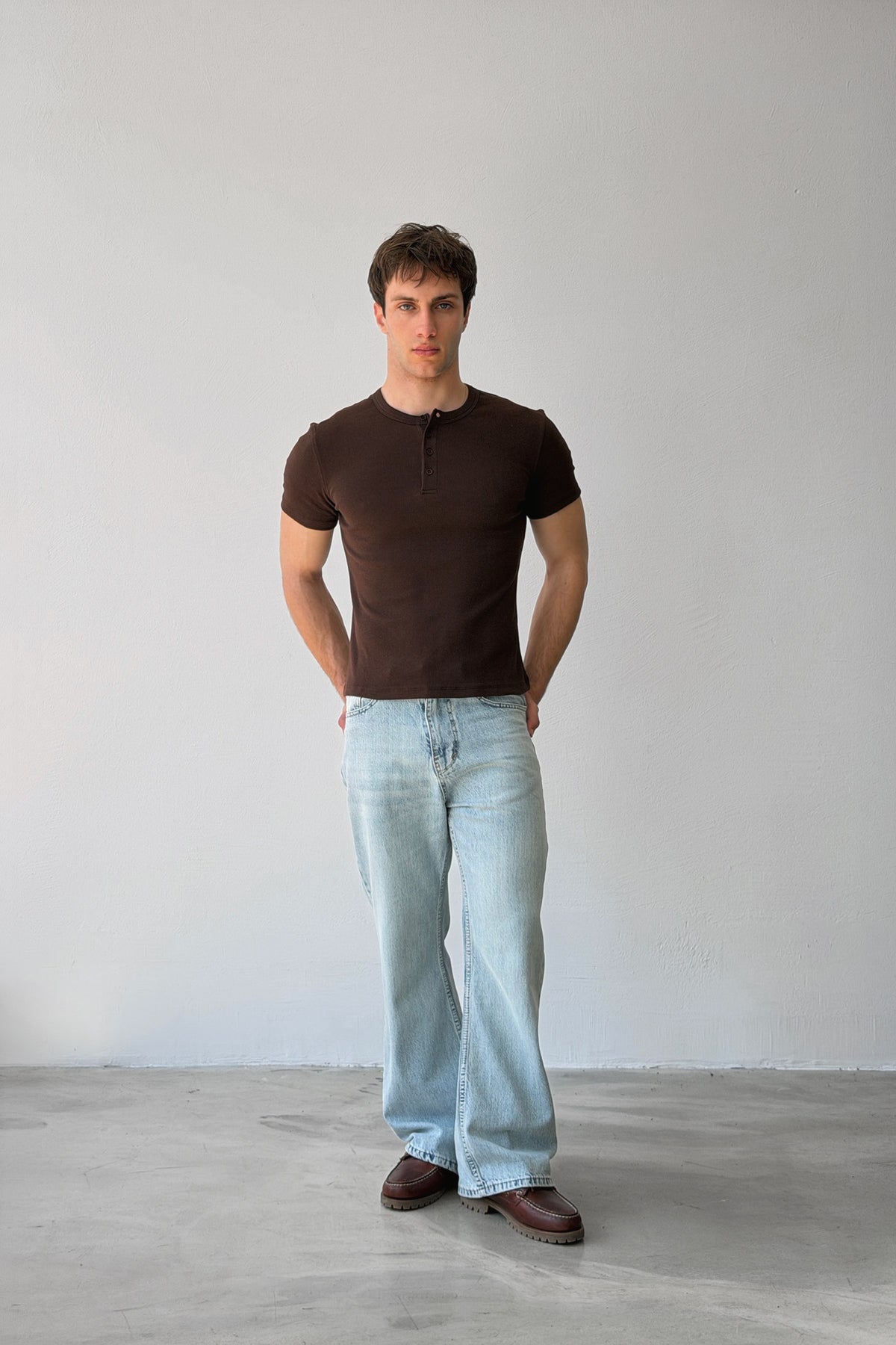 Buttoned Corduroy T-shirt
