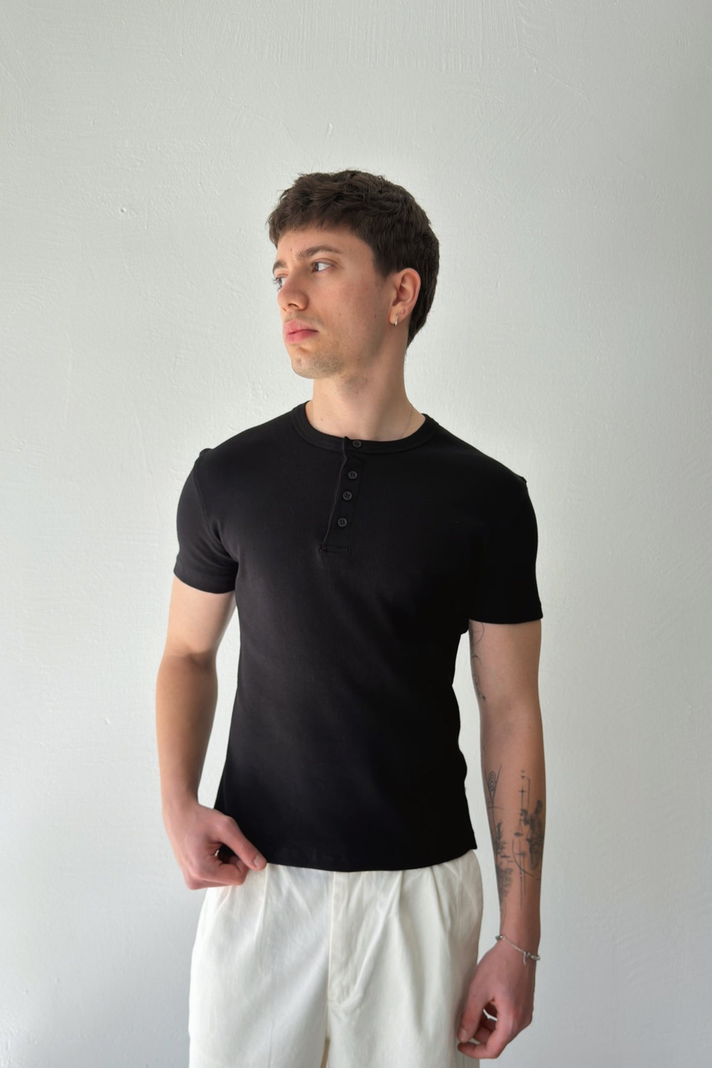 Buttoned Corduroy T-shirt