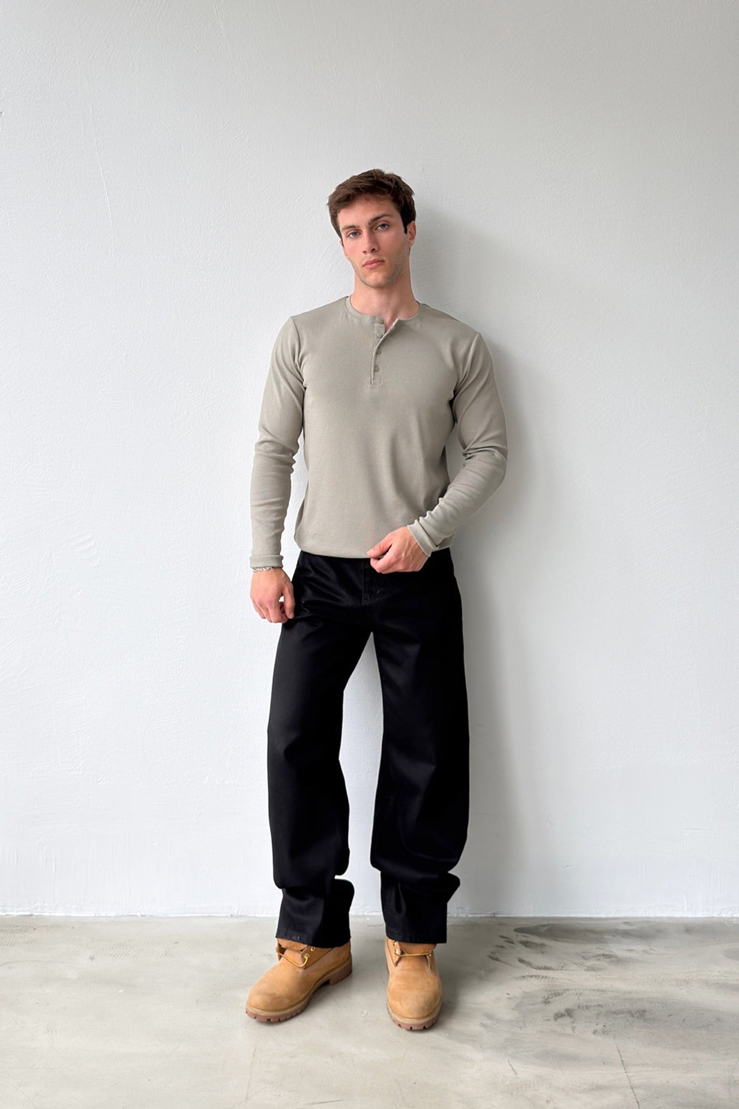 Buttoned Long Sleeve T-shirt