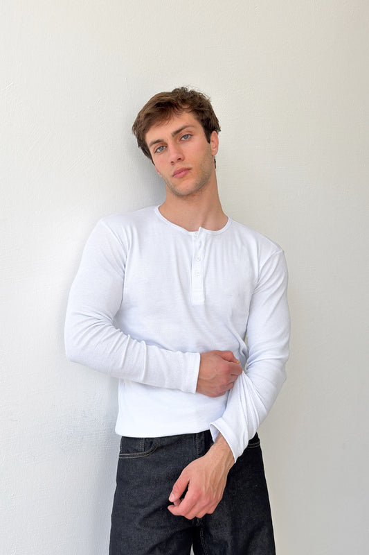 Buttoned Long Sleeve T-shirt