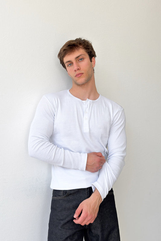 Buttoned Long Sleeve T-shirt