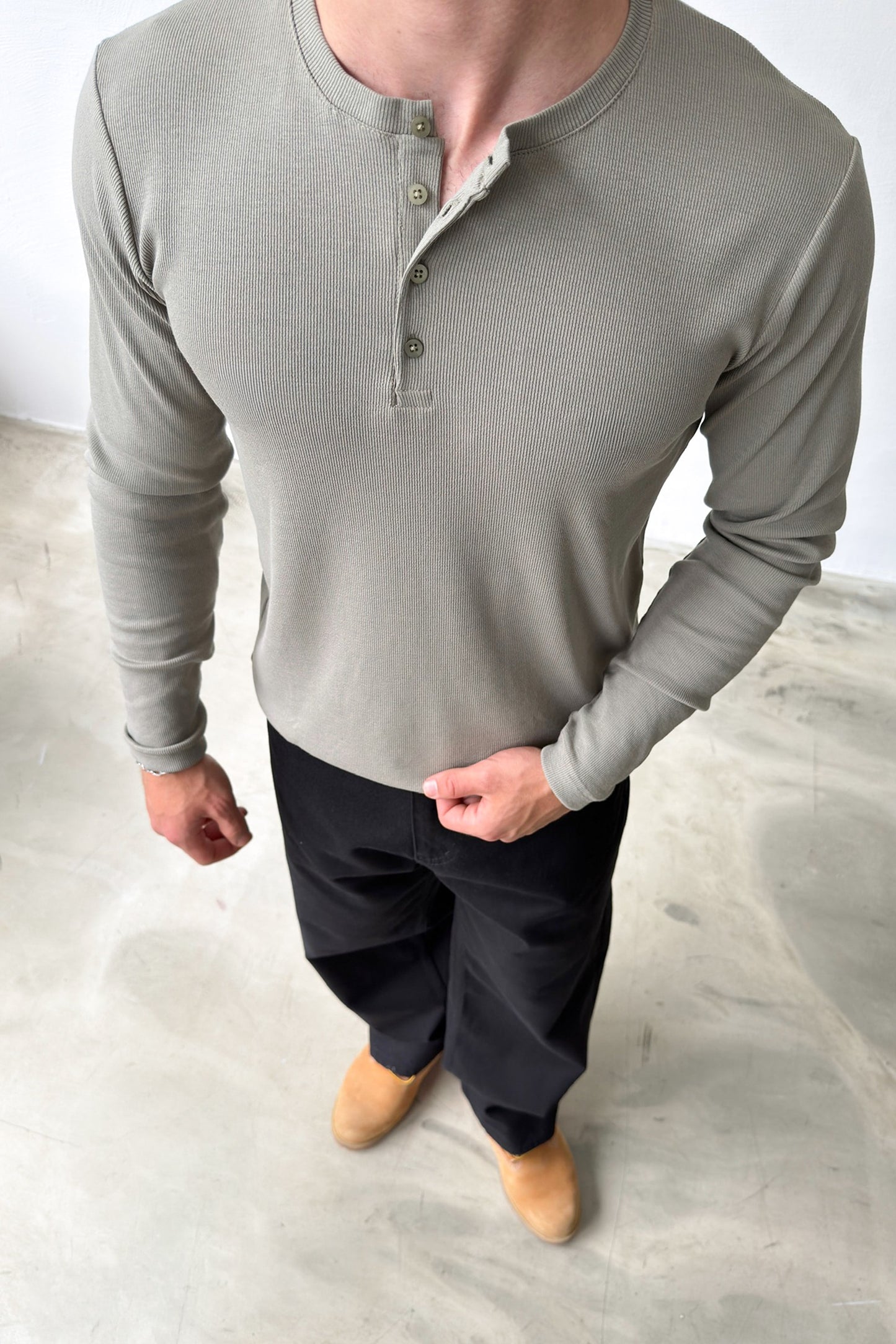 Buttoned Long Sleeve T-shirt