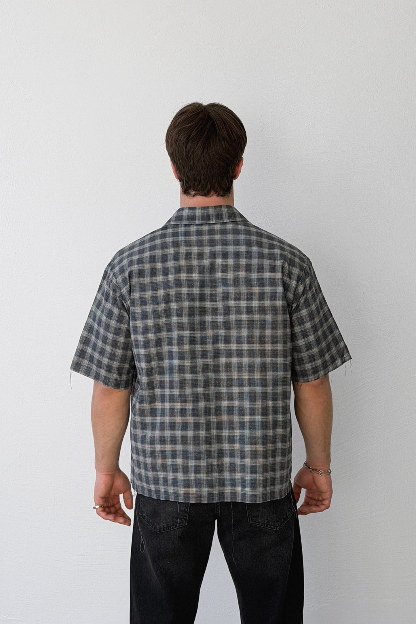 Plaid Cotton Poplin Crop Shirt