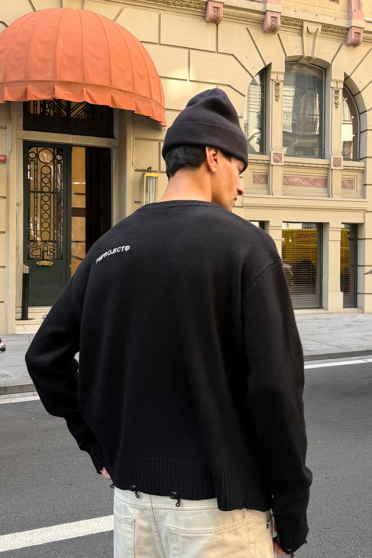 Erosion Black Boxy Fit Knit