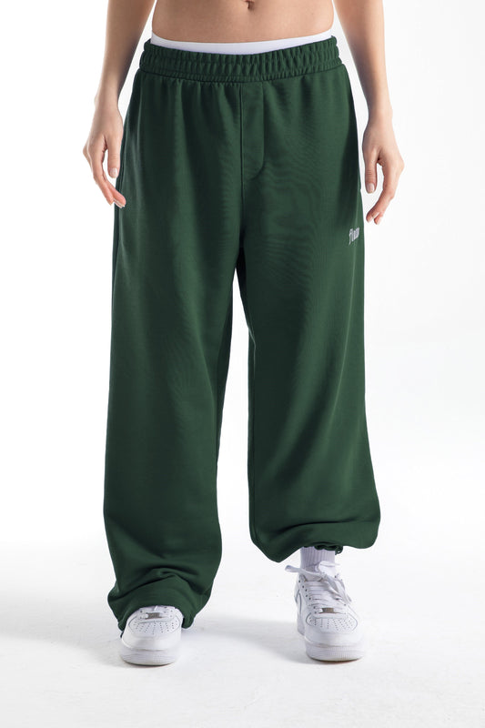 Flaw Atelier Green Baggy Sweatpants
