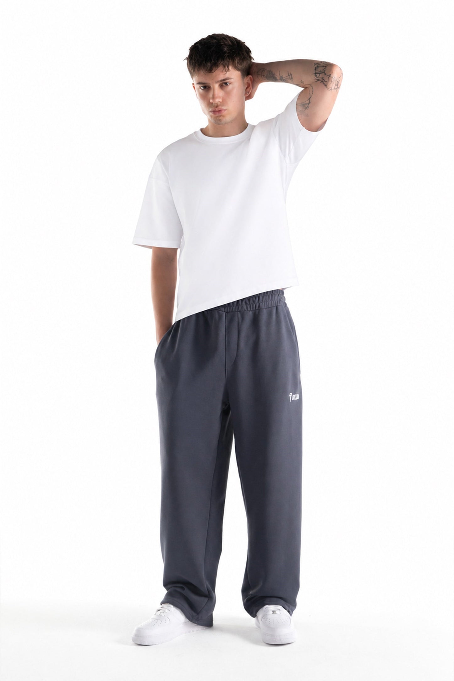 Flaw Atelier Smoke Grey Baggy Sweatpants
