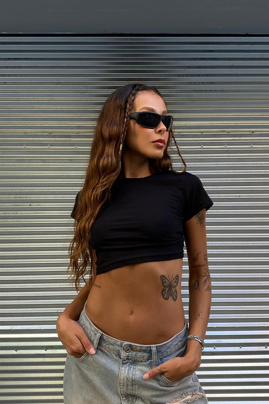 Flaw Atelier Basic Black Crop