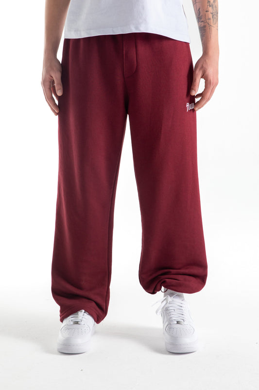 Flaw Atelier Burgundy Baggy Sweatpants