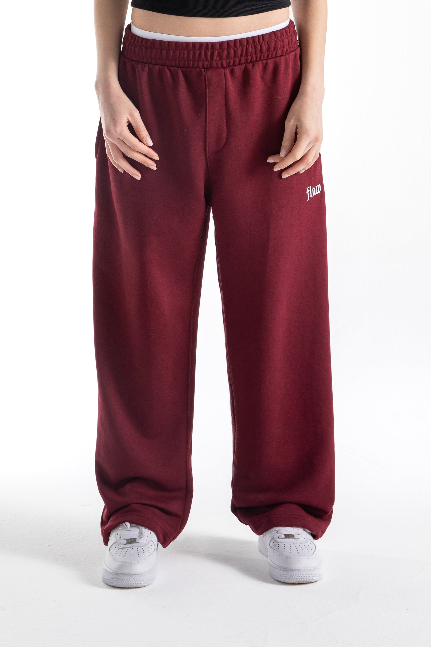 Flaw Atelier Burgundy Baggy Sweatpants