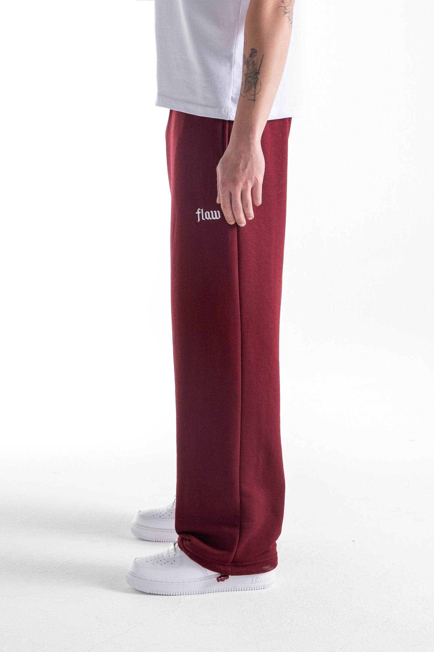 Flaw Atelier Burgundy Baggy Sweatpants