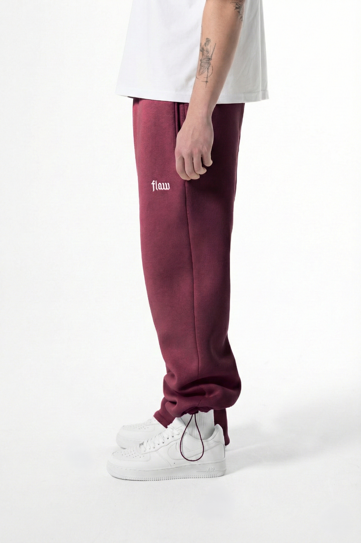 Flaw Atelier Burgundy Baggy Sweatpants