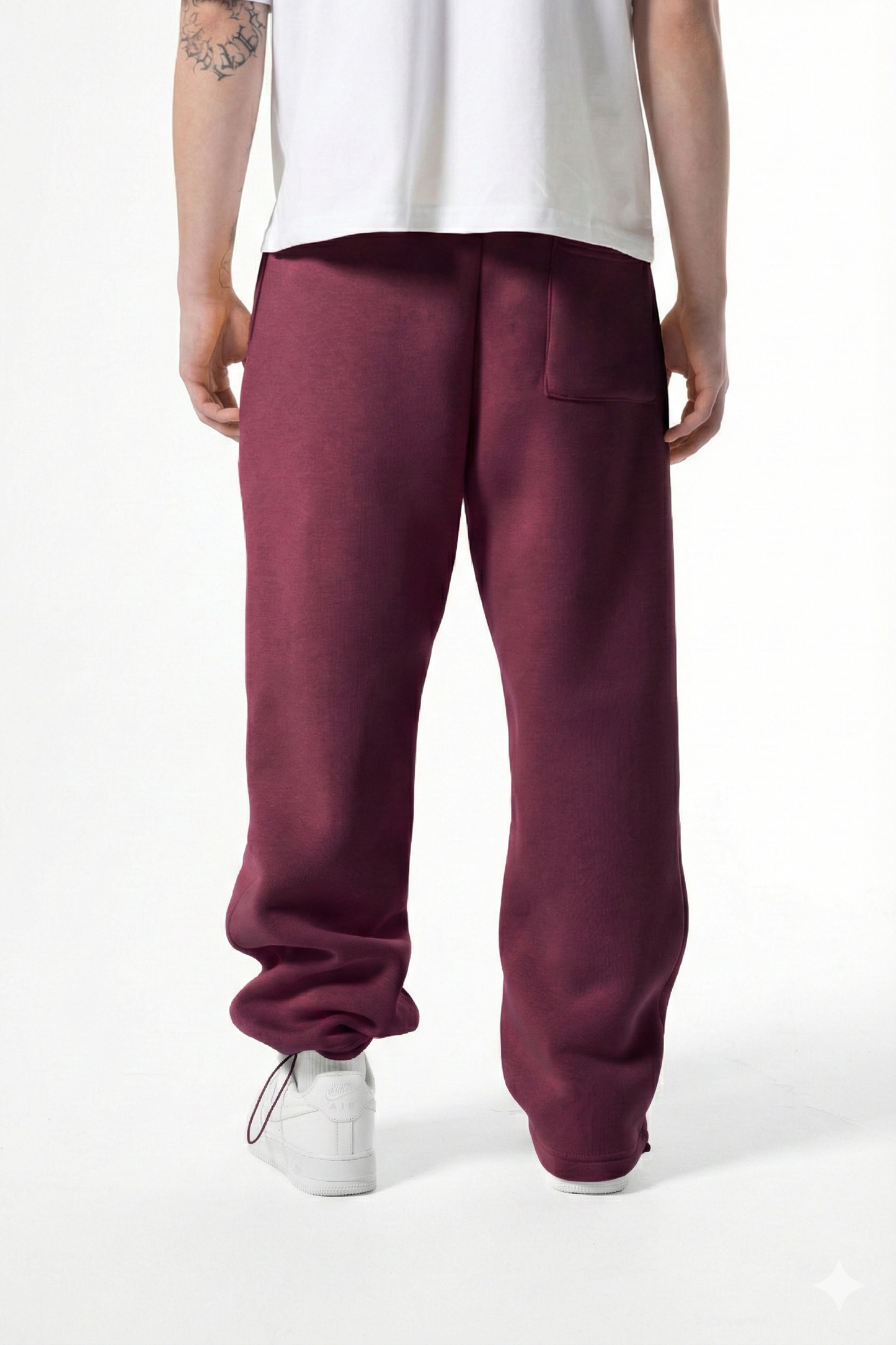 Flaw Atelier Burgundy Baggy Sweatpants