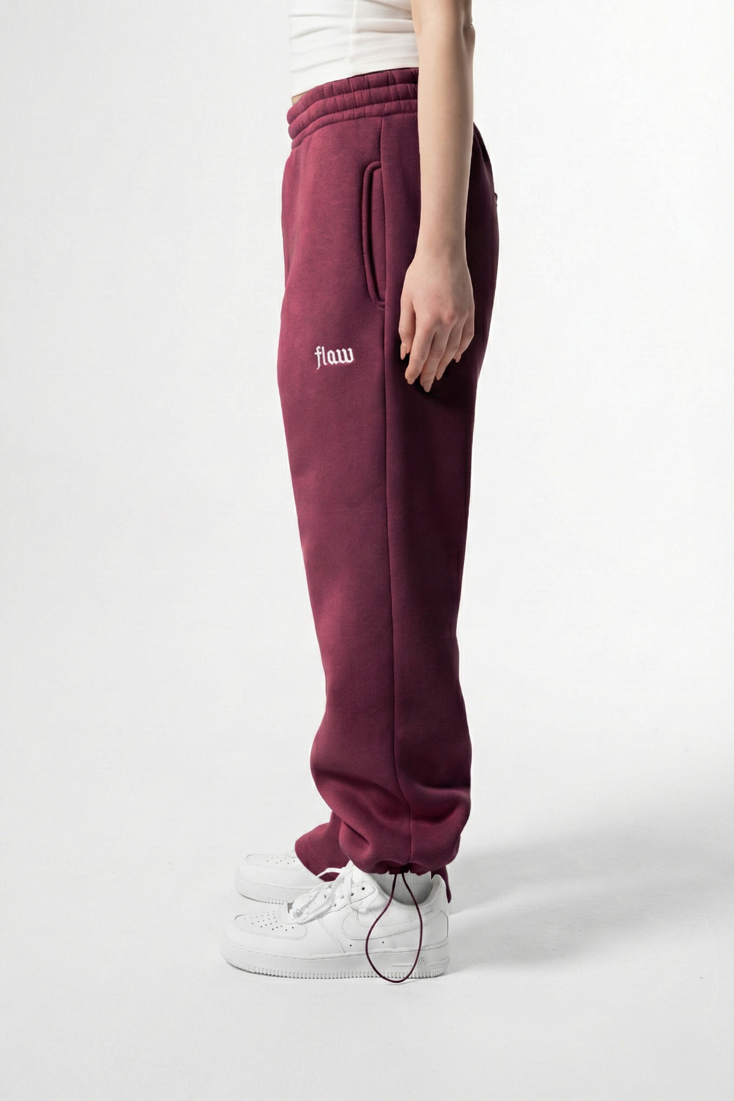 Flaw Atelier Burgundy Baggy Sweatpants