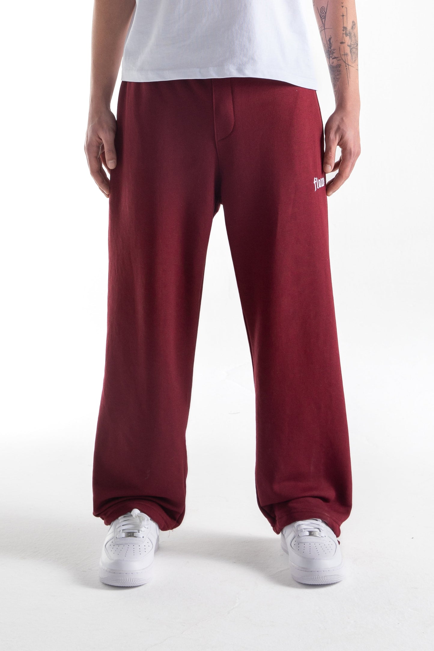 Flaw Atelier Burgundy Baggy Sweatpants