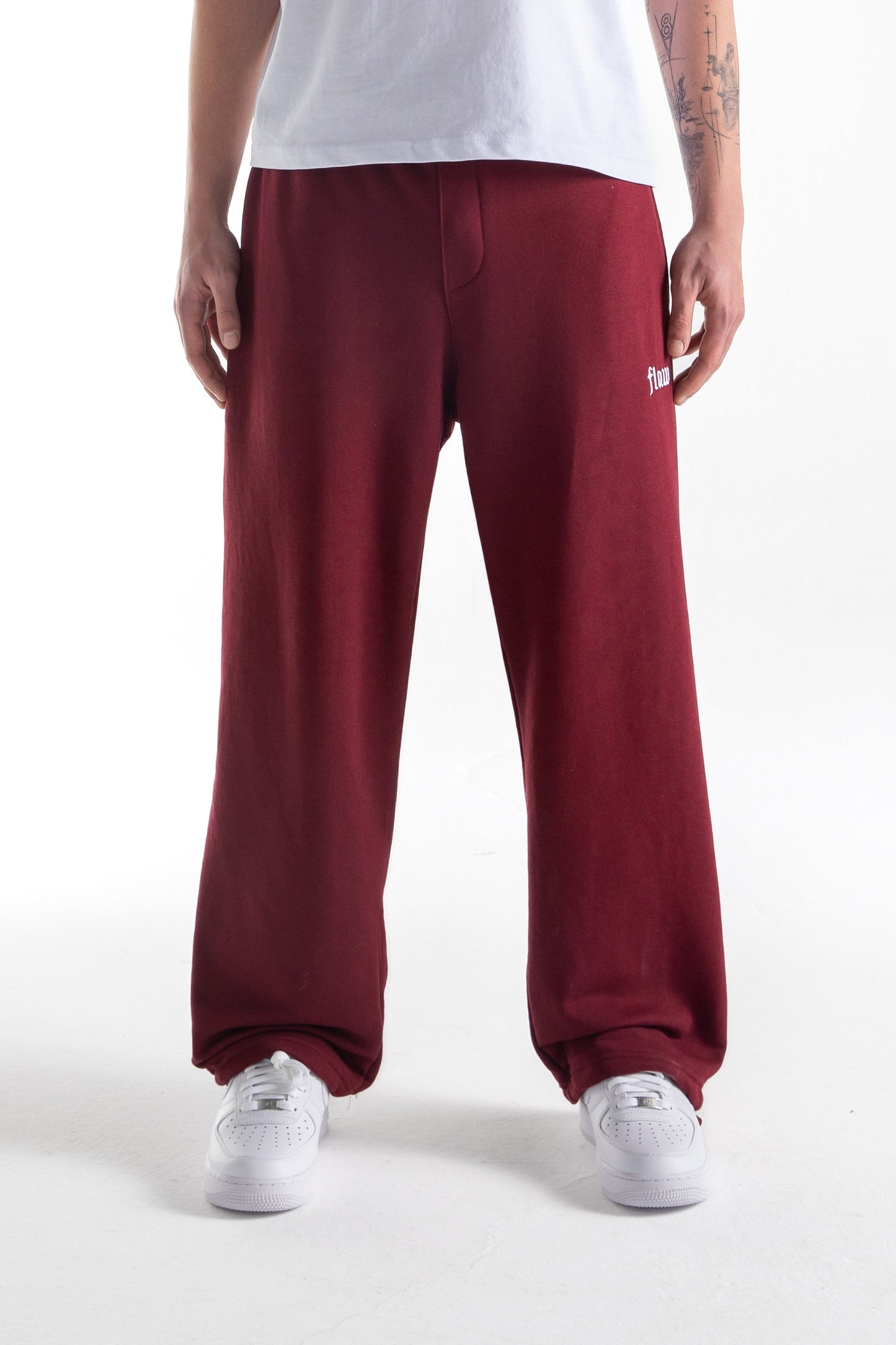Flaw Atelier Burgundy Baggy Sweatpants