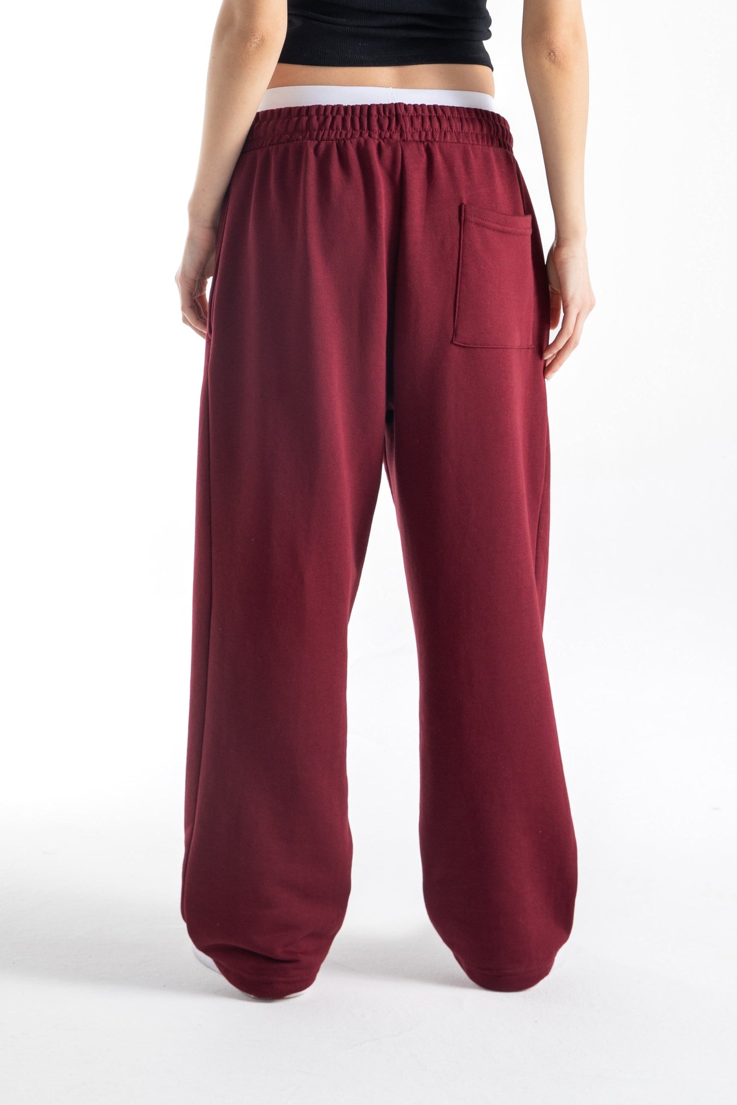 Flaw Atelier Burgundy Baggy Sweatpants
