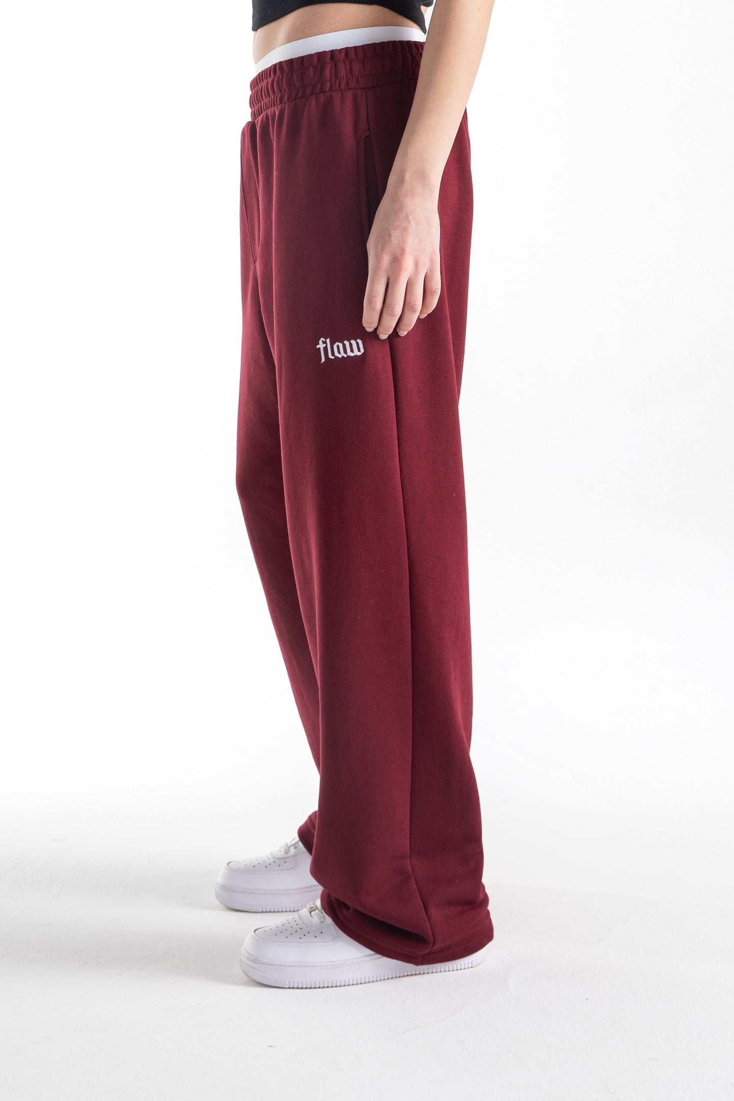 Flaw Atelier Burgundy Baggy Sweatpants