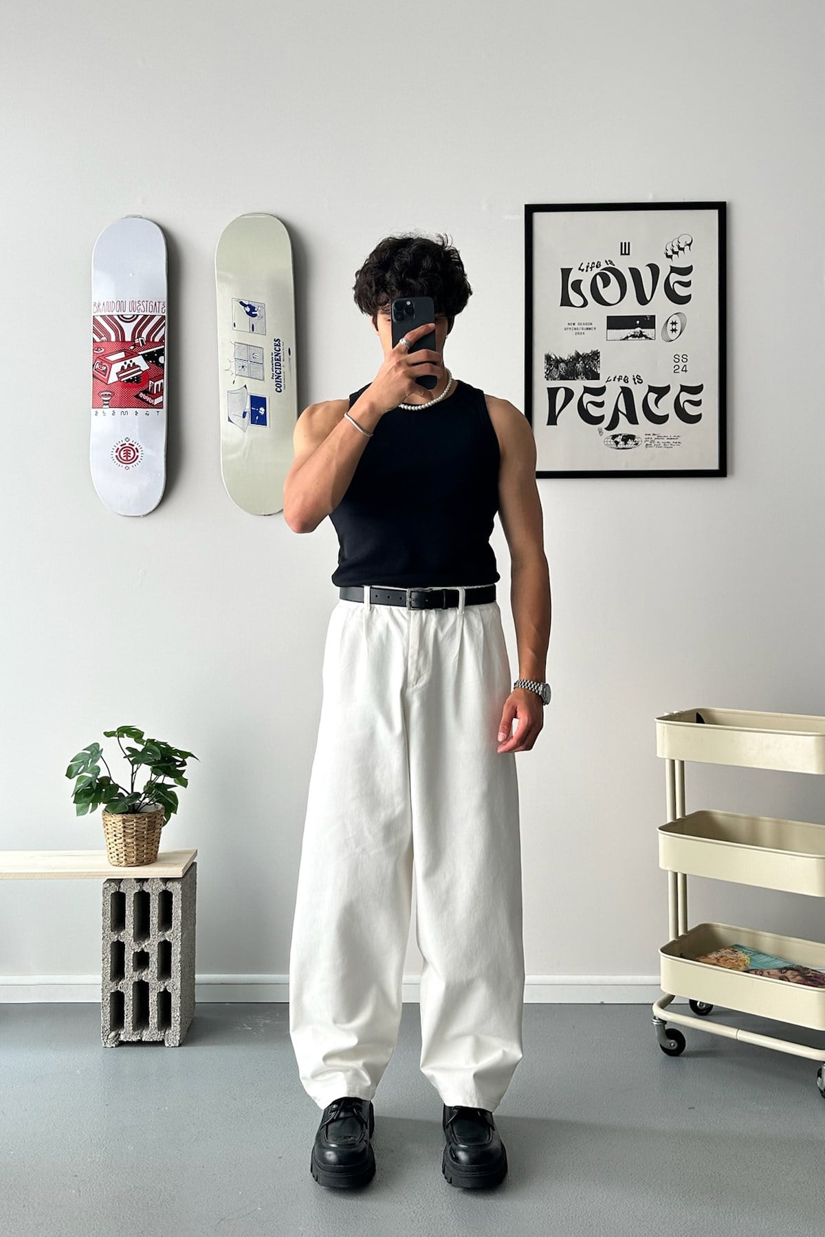 Flaw Atelier Back Embroidered Top Tank Athletic