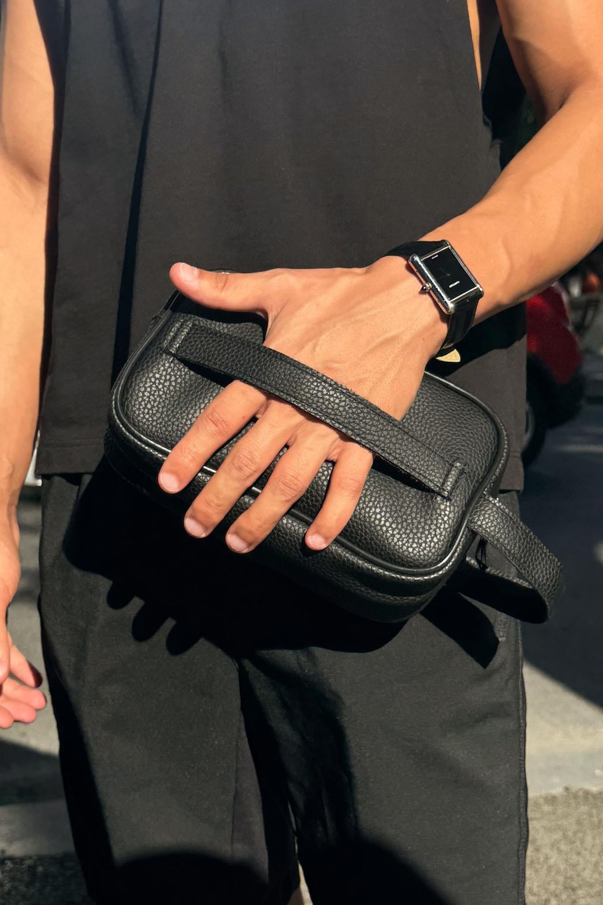 Flaw Cult Double Zipper Handbag Black