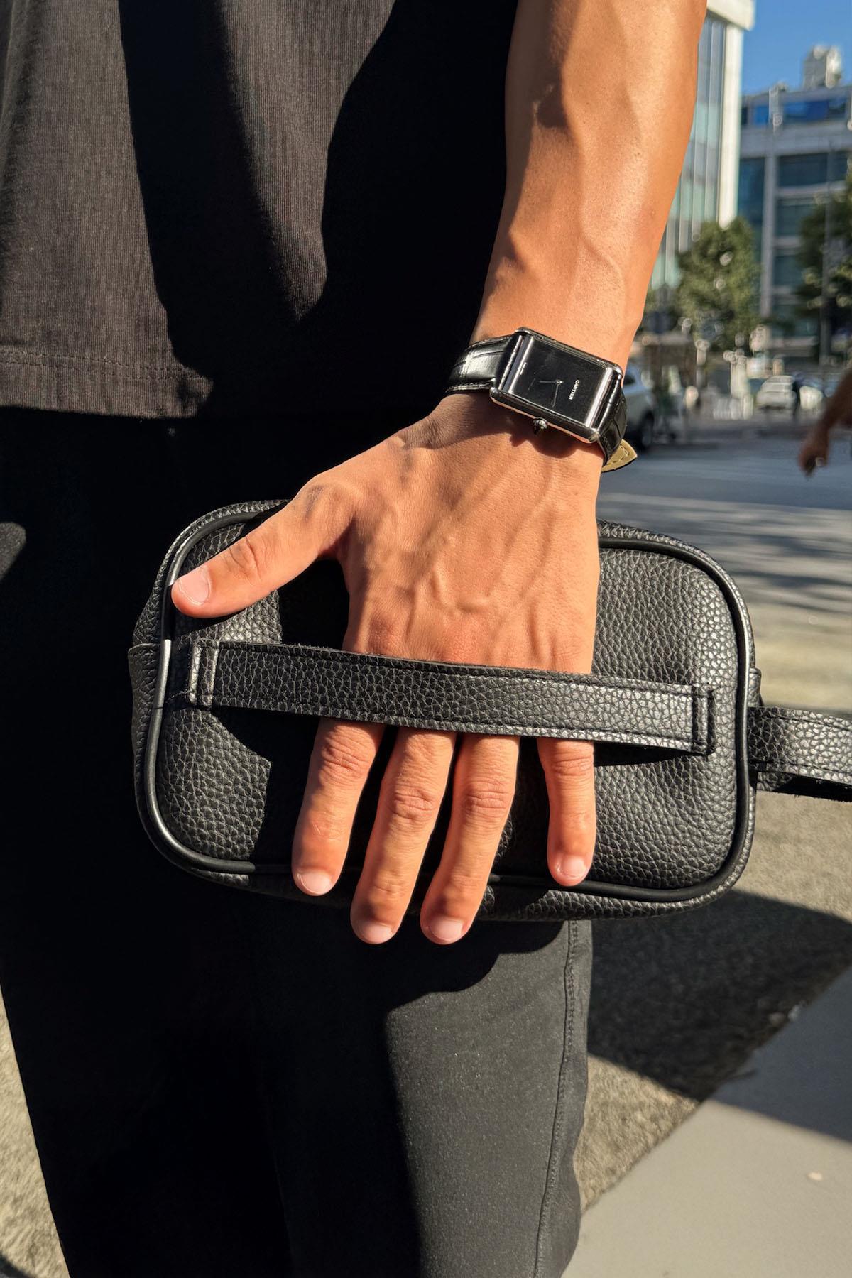 Flaw Cult Men's Handbag Black