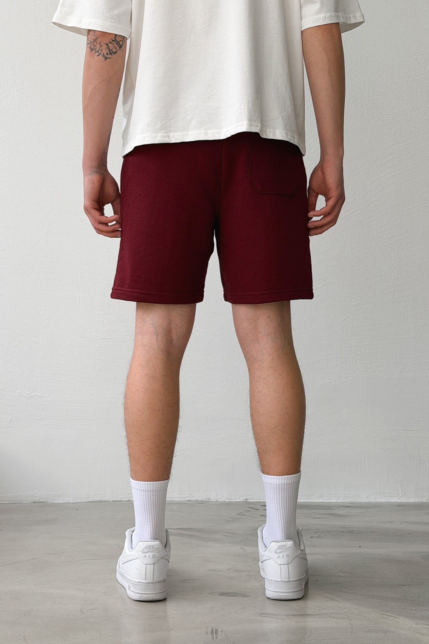 Flaw Embroidered Elastic Waist Shorts