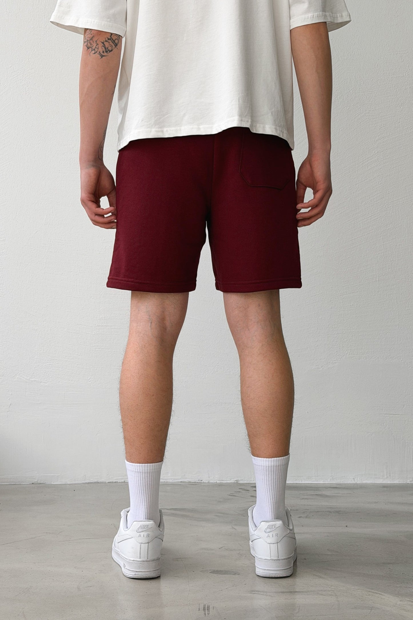 Flaw Embroidered Elastic Waist Shorts