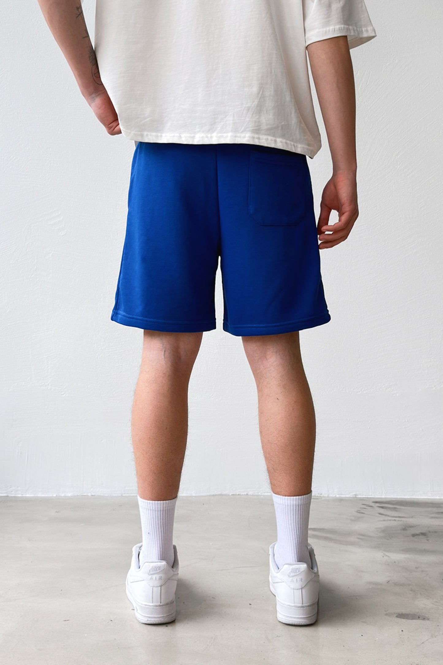 Flaw Embroidered Elastic Waist Shorts