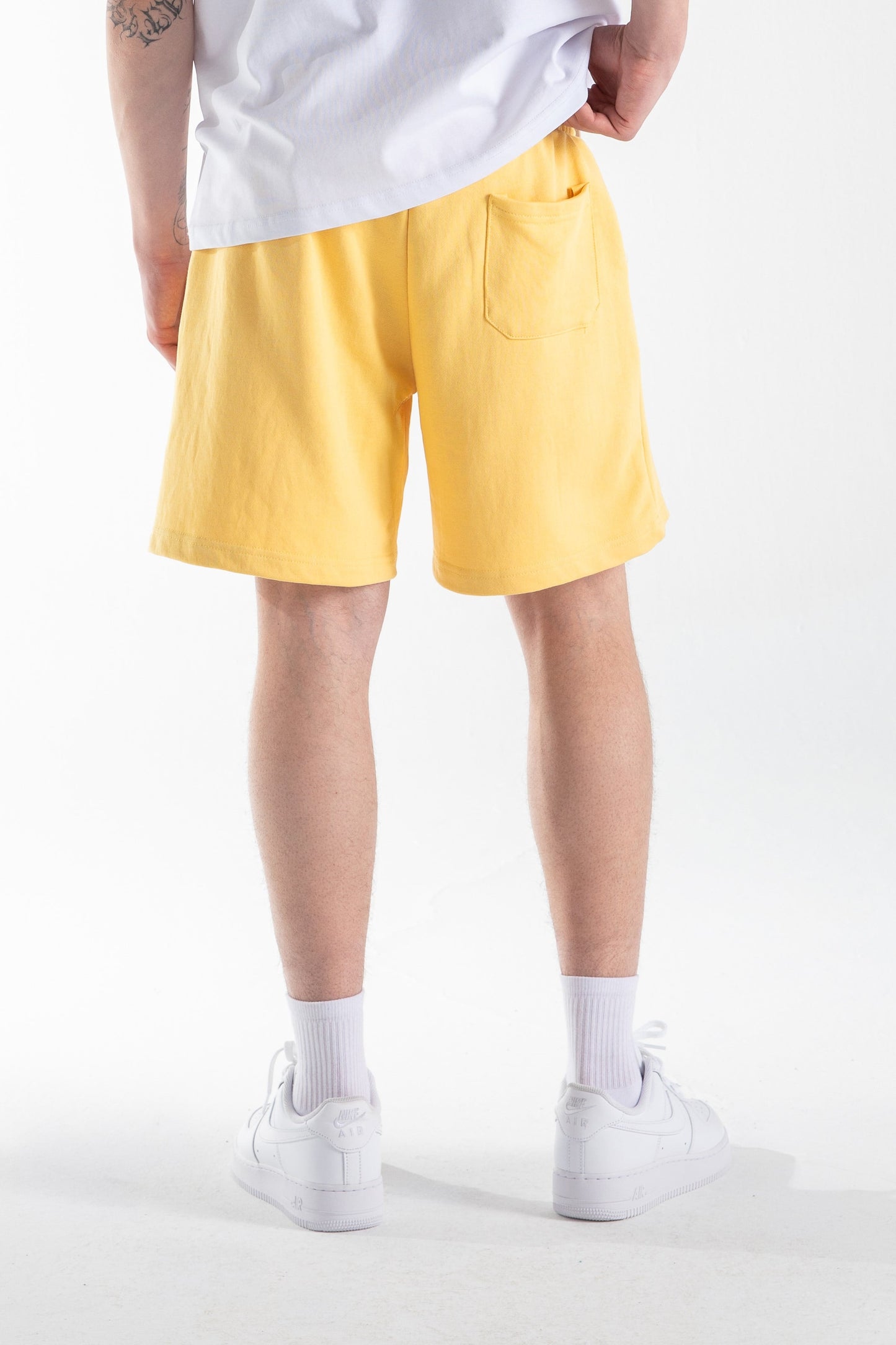 Flaw Embroidered Elastic Waist Shorts