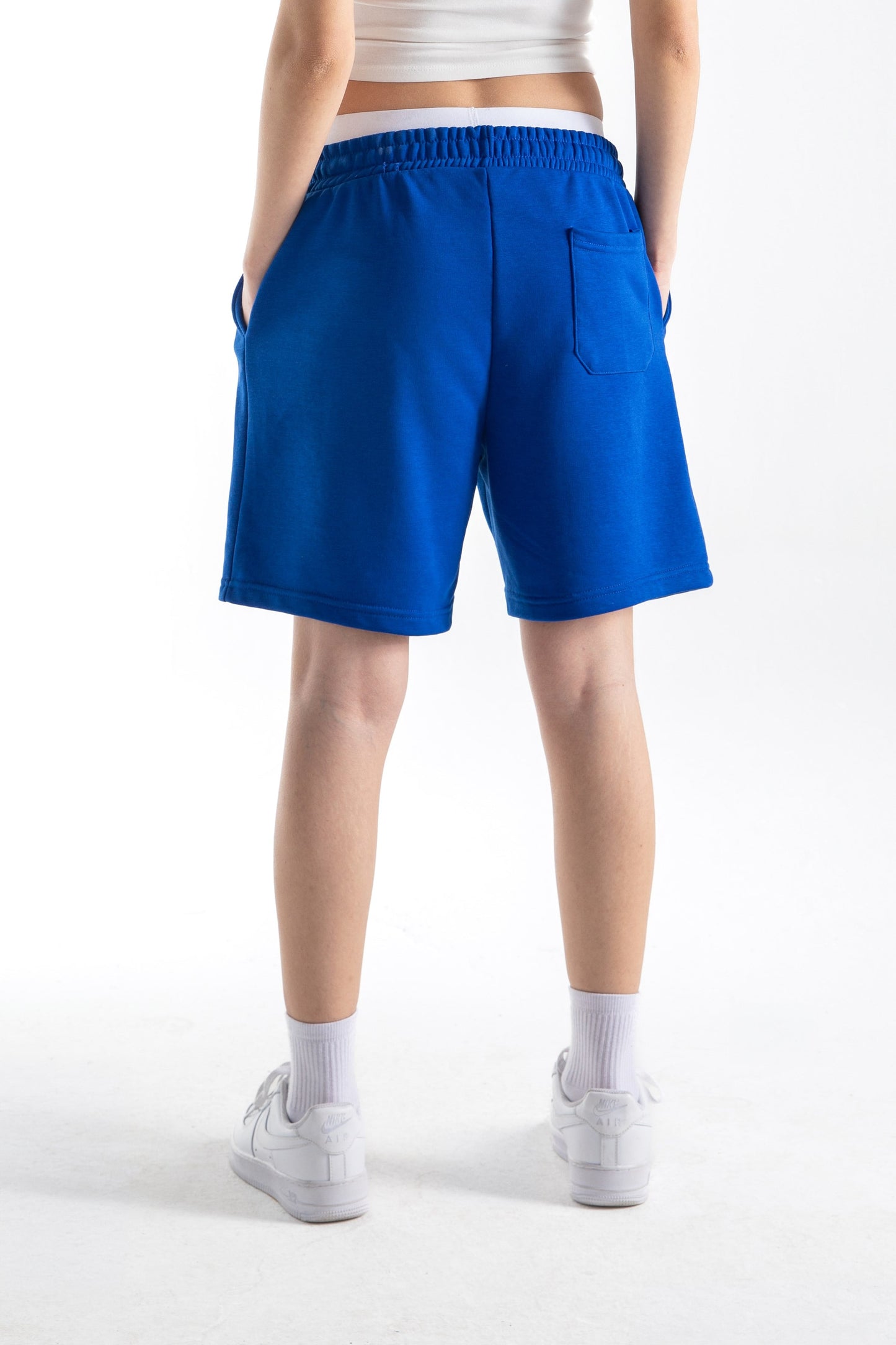 Flaw Embroidered Elastic Waist Shorts