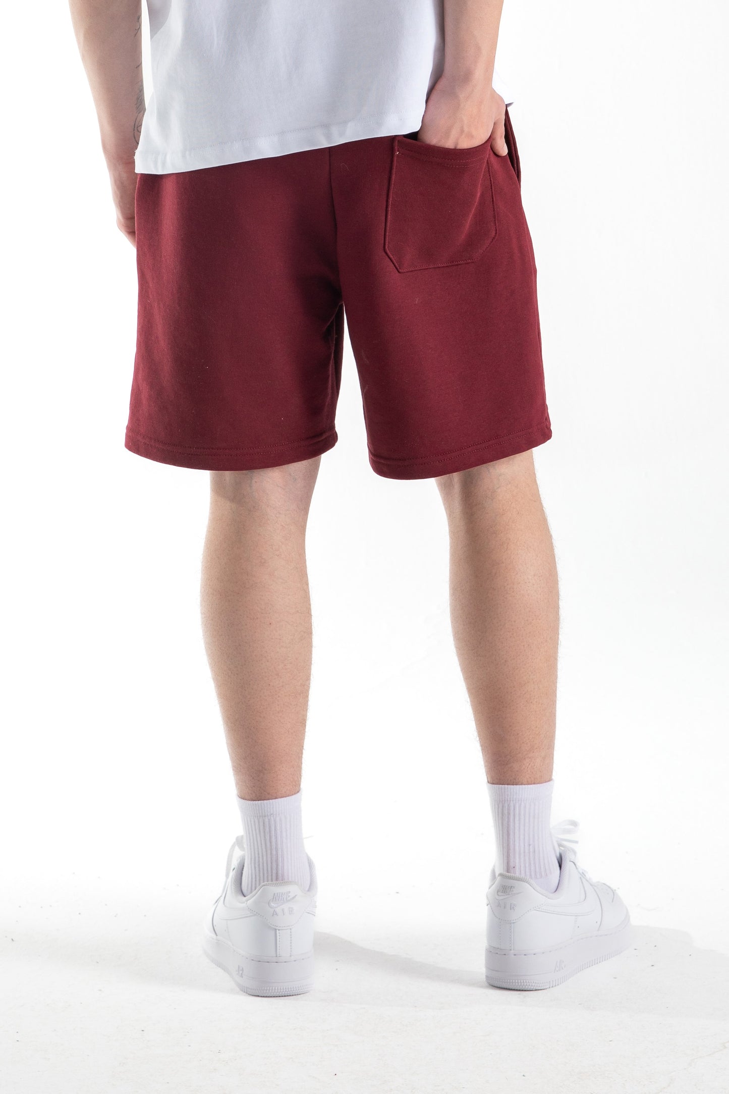 Flaw Embroidered Elastic Waist Shorts
