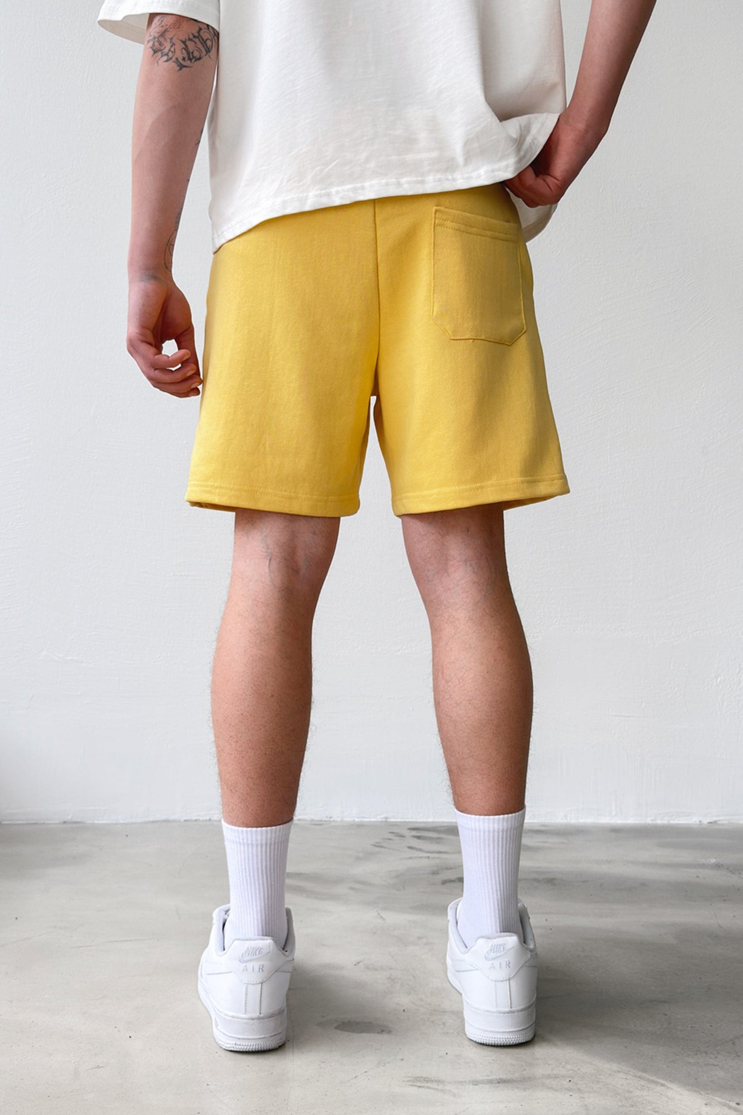 Flaw Embroidered Elastic Waist Shorts