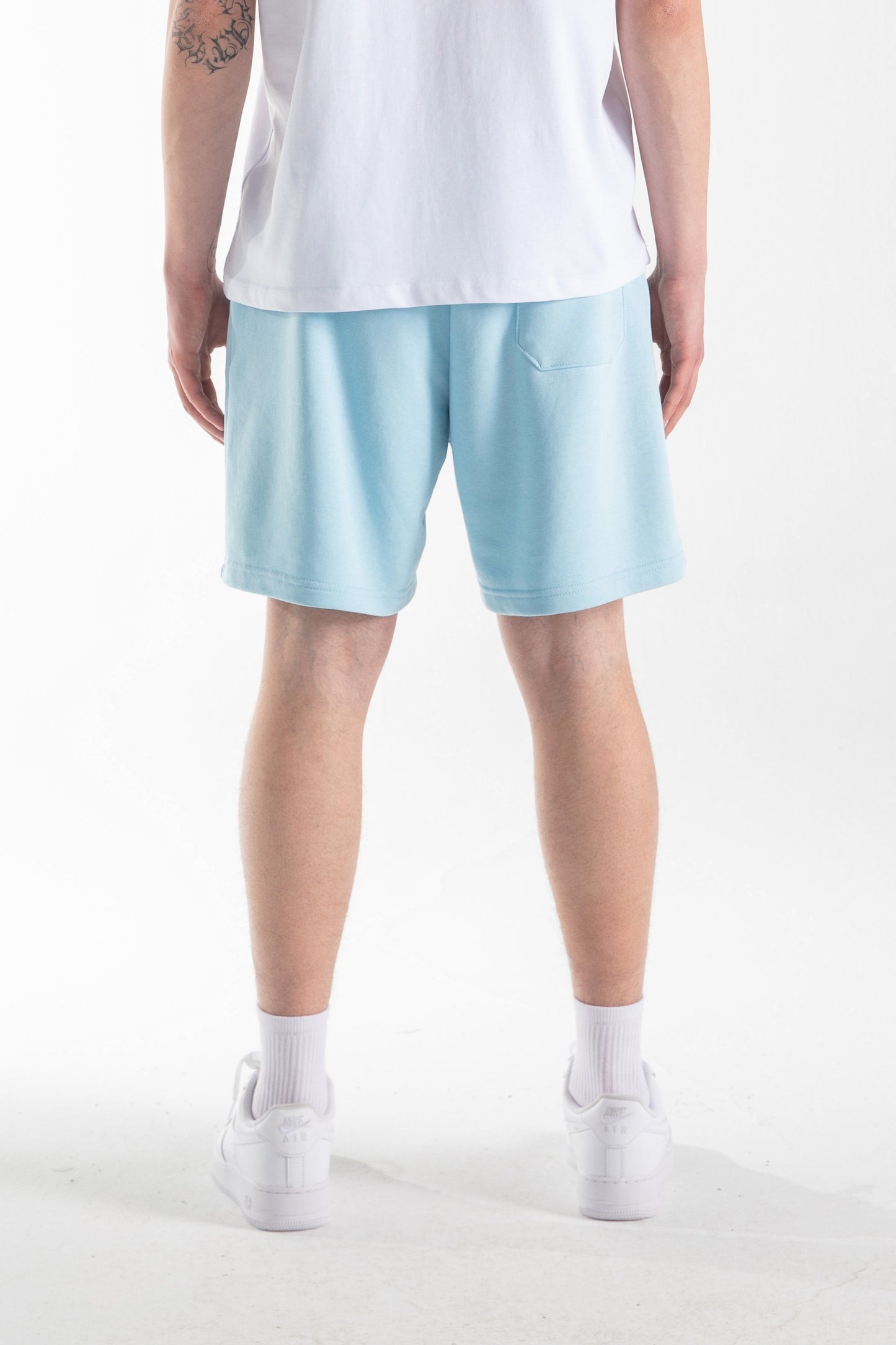 Flaw Embroidered Elastic Waist Shorts