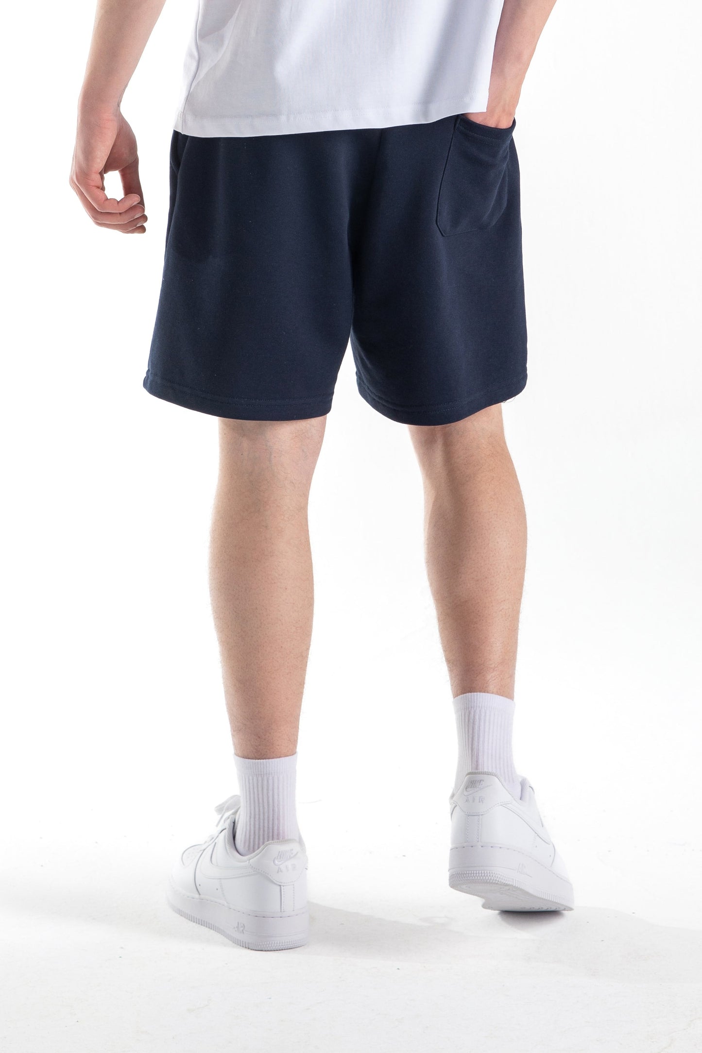 Flaw Embroidered Elastic Waist Shorts