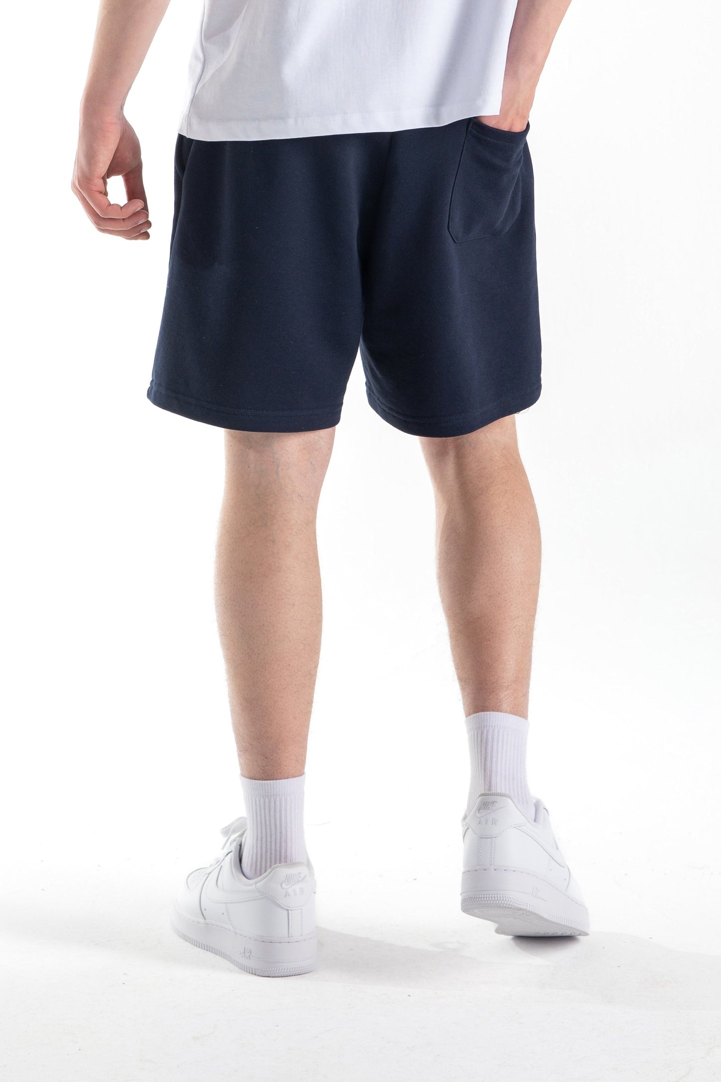 Flaw Embroidered Elastic Waist Shorts