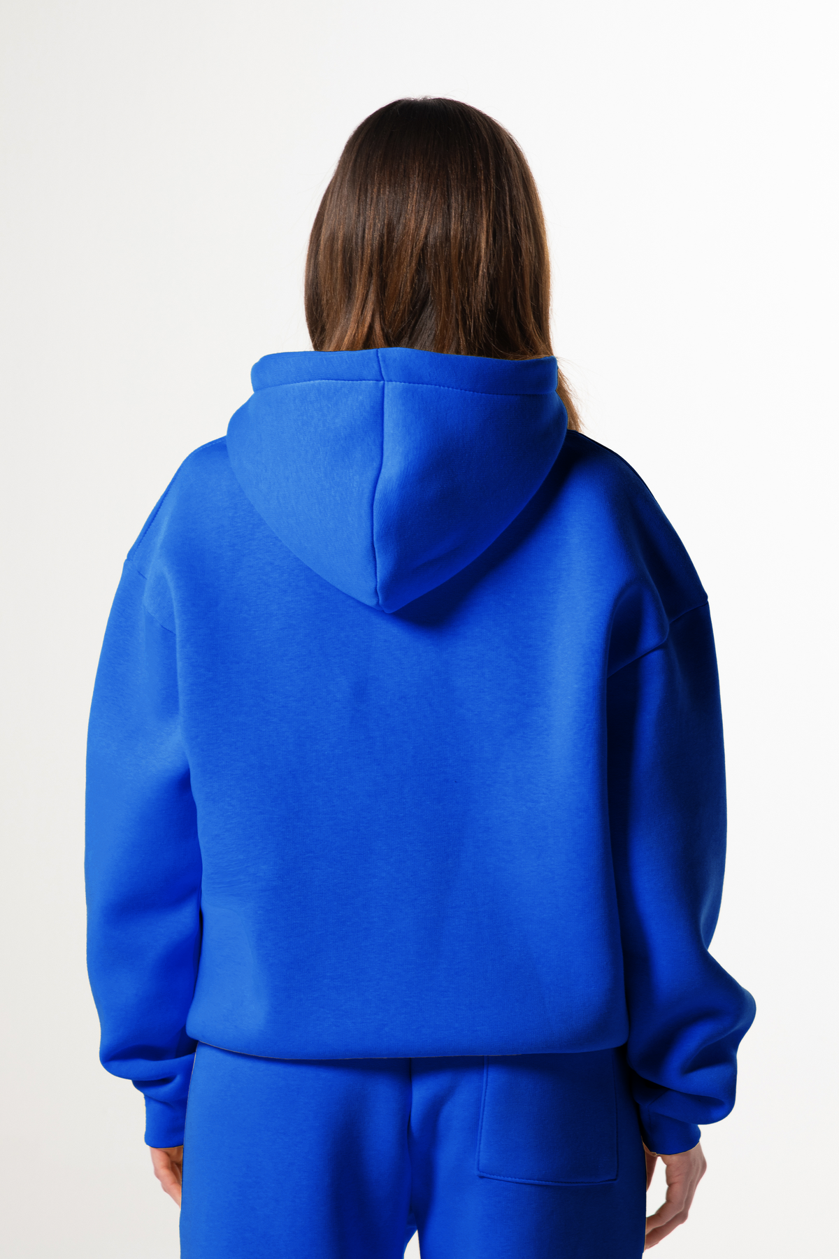Flaw Embroidered Navy Blue Zip Hoodie
