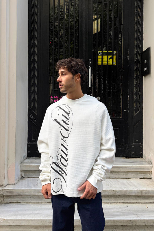 Flawclut Printed Sweatshirt, Ecru