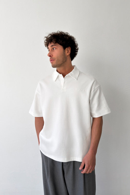 Forget The Future Embroidered Off-White T-Shirt