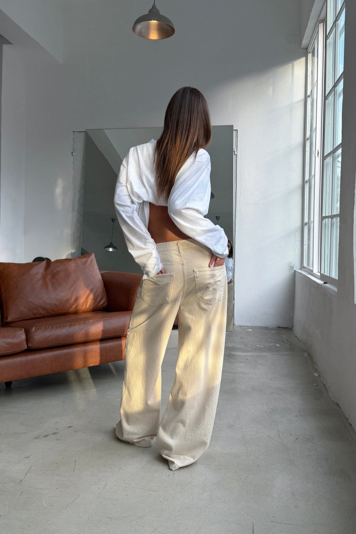 FW Raw Ecru Baggy Jean