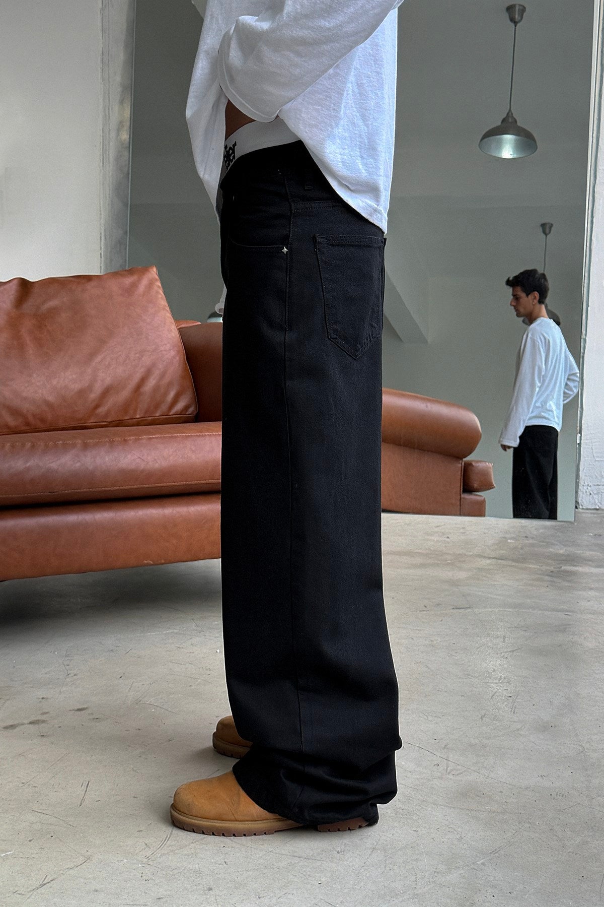 FW Raw Black Baggy Jean