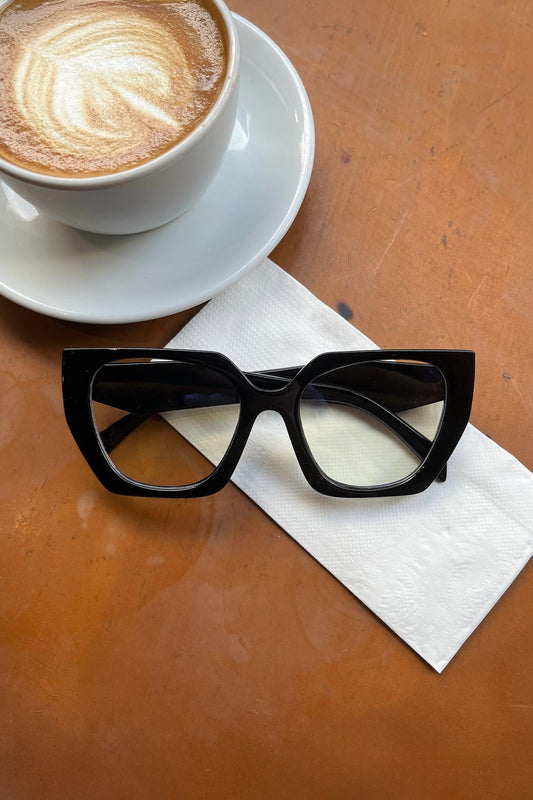 Geometric Glasses Black