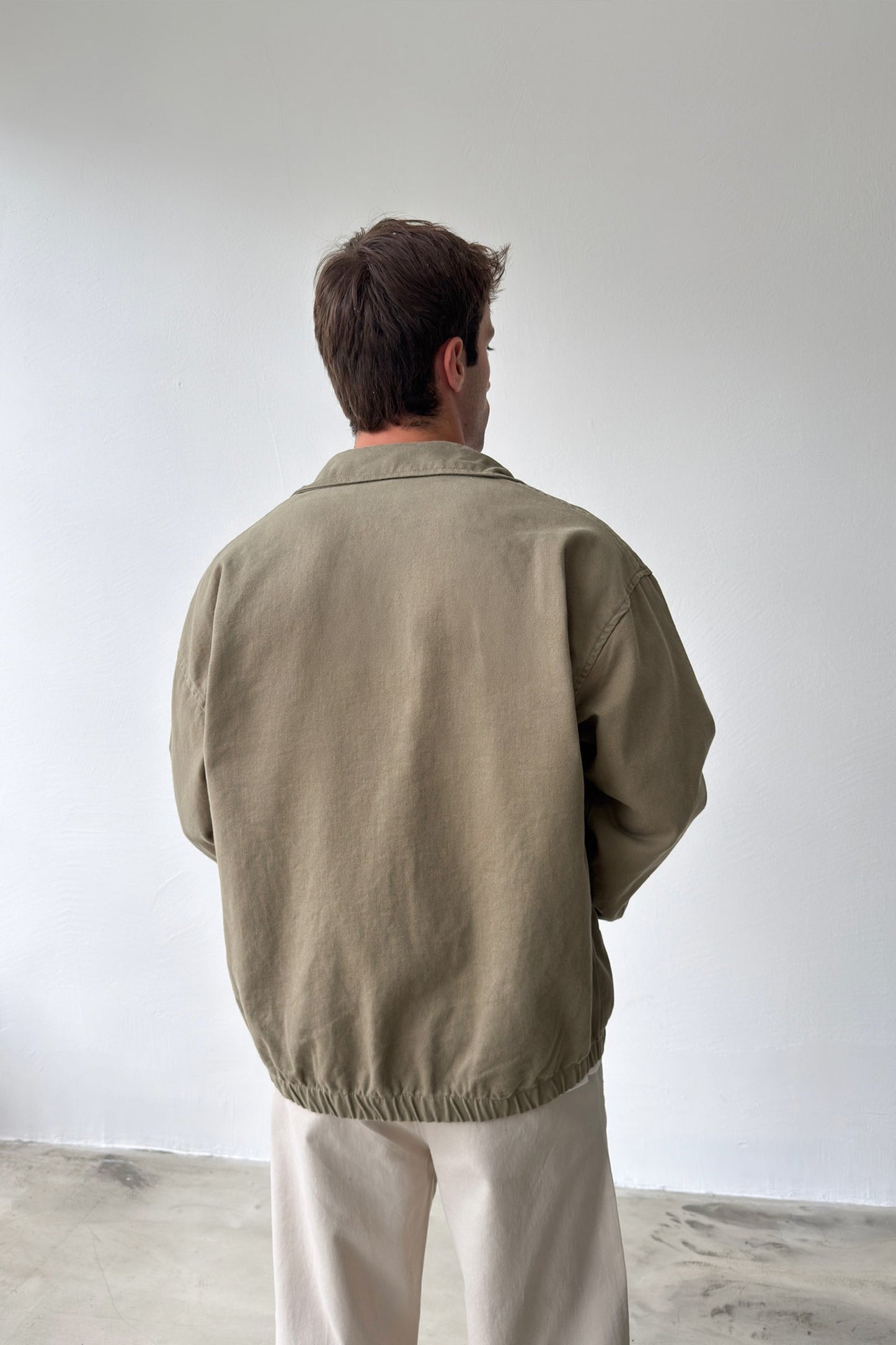 Shirt Collar Bomber Slim Jacket