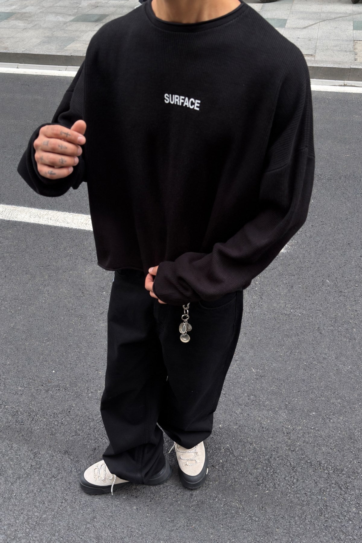 Grain Black Knit