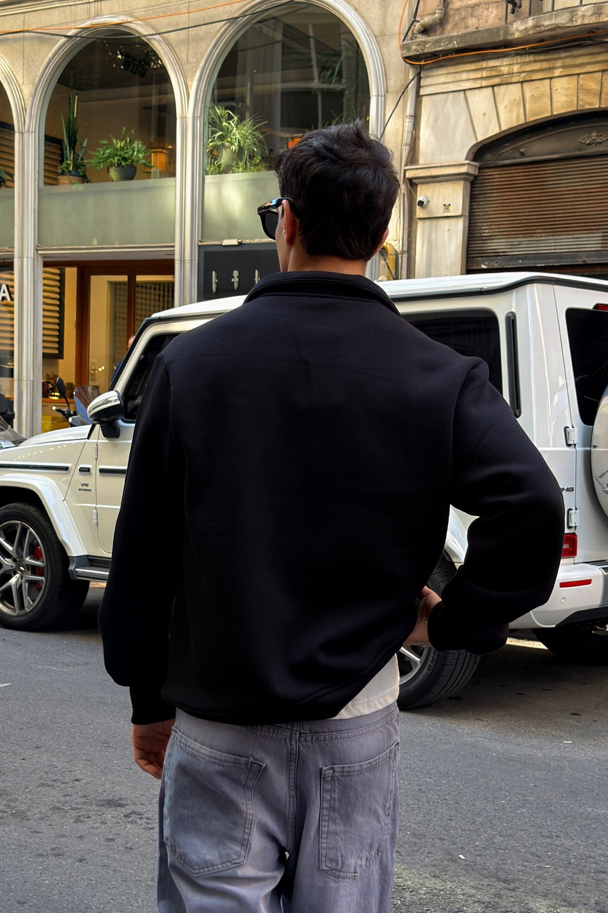 Black Half Zip Sweatshirt
