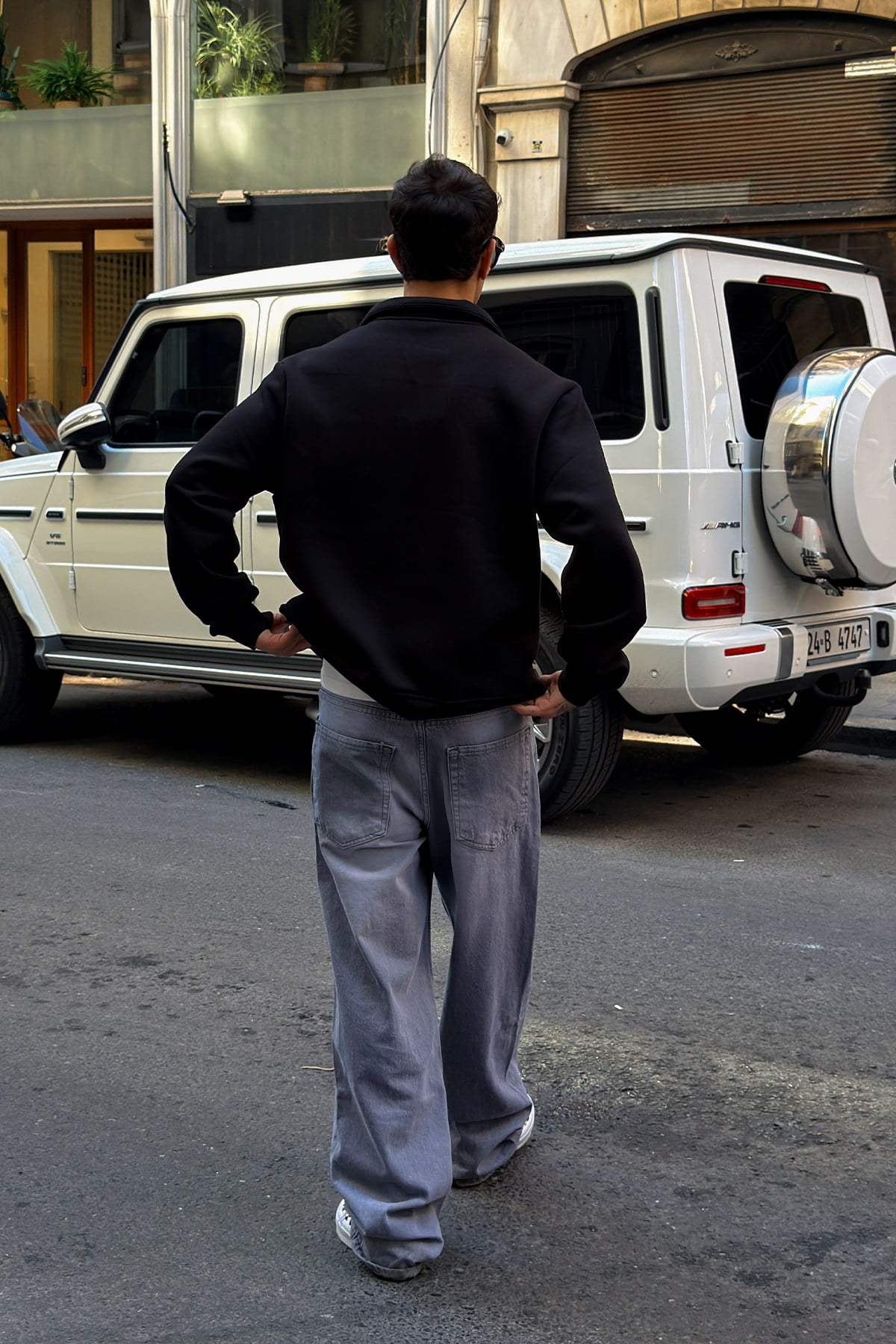 Black Half Zip Sweatshirt
