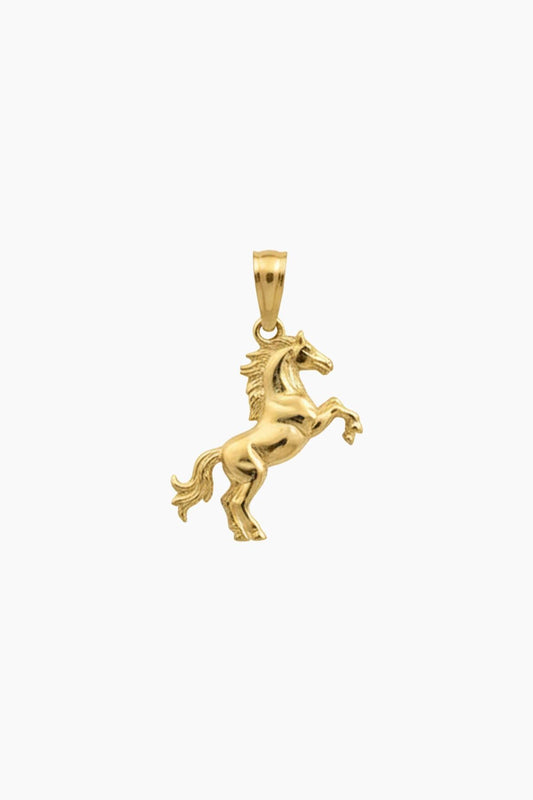 Horse Necklace Gold Yellow